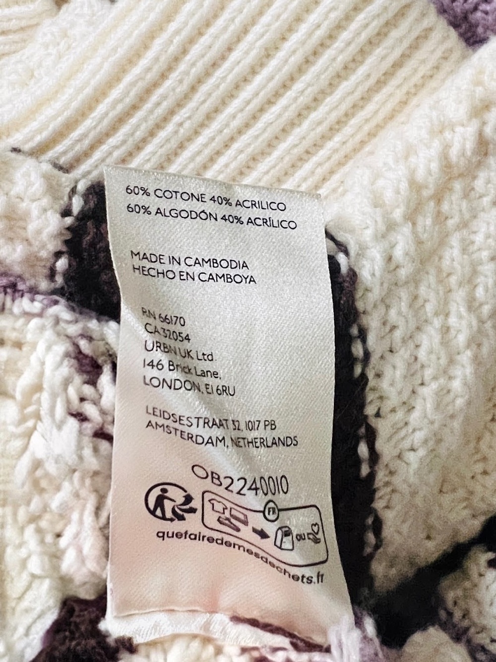 NWT Free People Lila Striped Cardigan in Ivory Combo Size Large - Picture 8 of 12